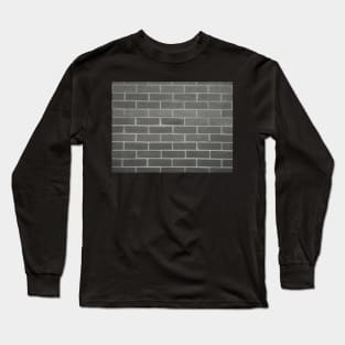 Brick Wall Black and White Photo Long Sleeve T-Shirt